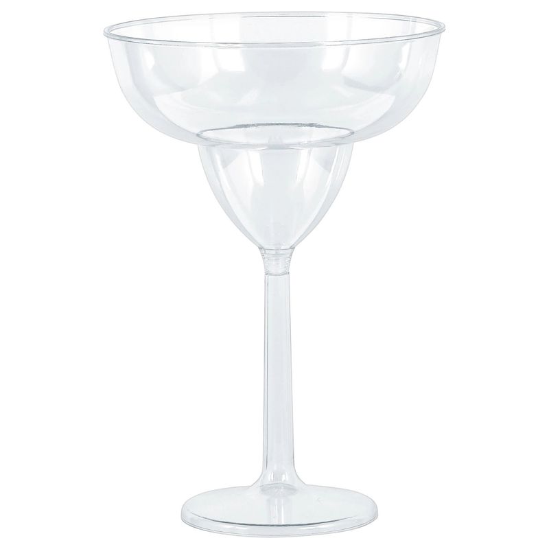 Jumbo Clear Plastic Margarita Glasses, 30oz