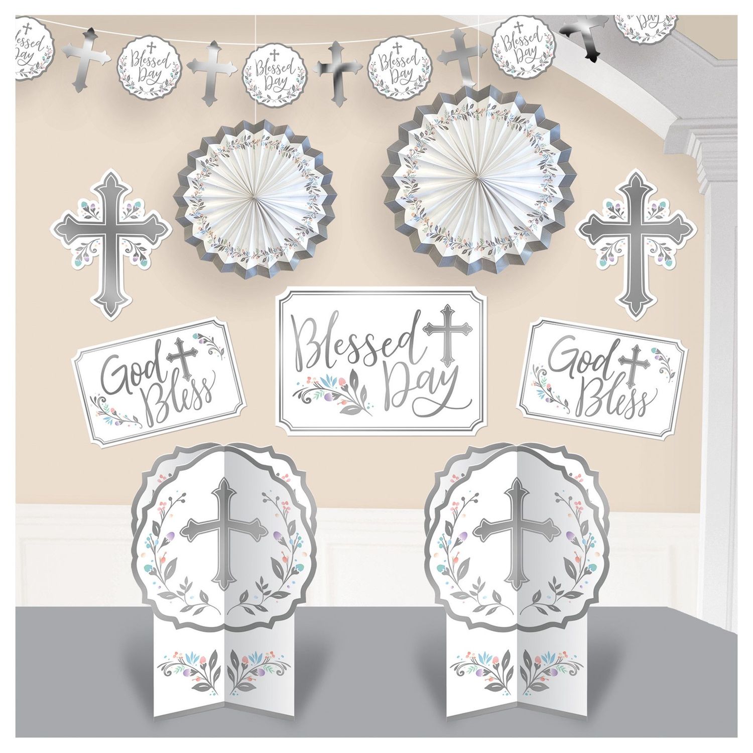 Silver Cross Holy Day Room Decorating Kit, 10pc