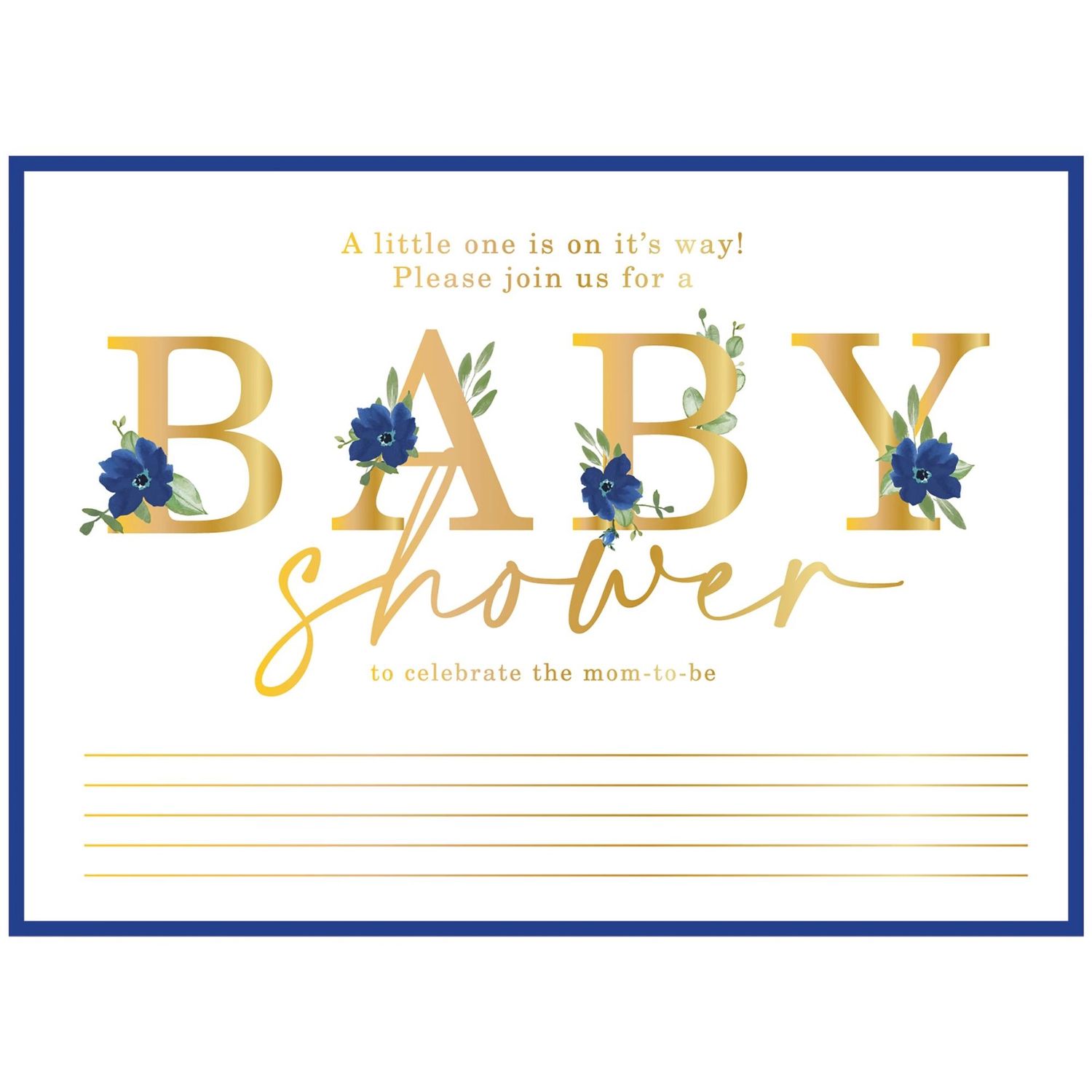 It&#39;s A Boy Jumbo Deluxe Invitations 6&quot; x 8&quot; 8ct