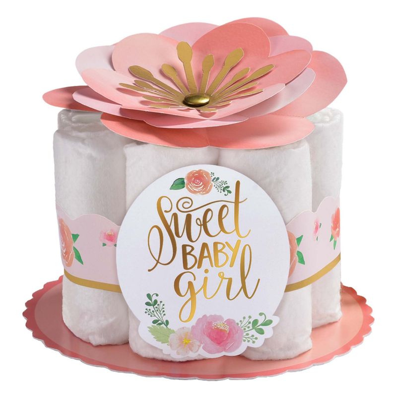 Floral Baby Diaper Centerpiece Kit