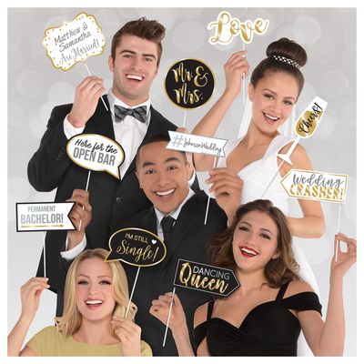 Wedding Photo Prop Kit	 13ct