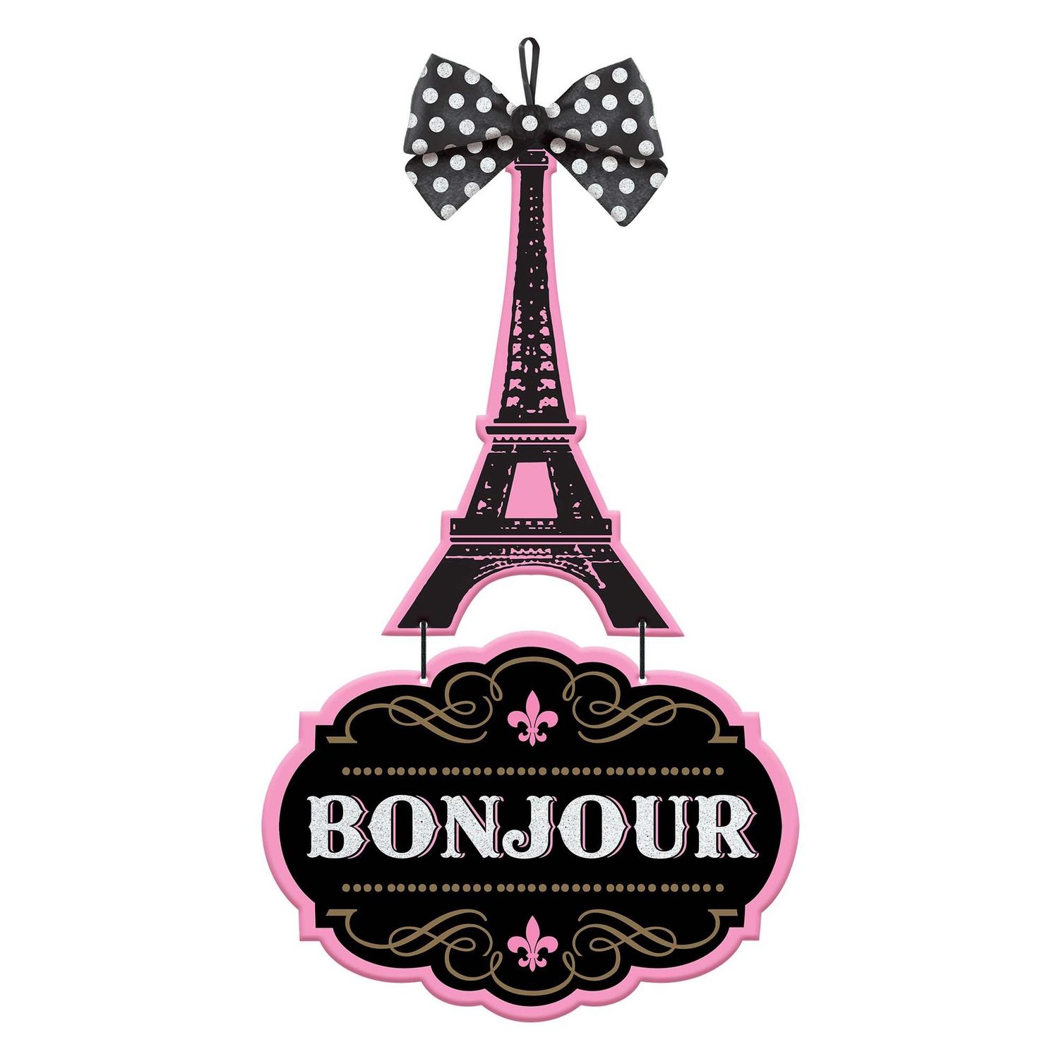 A Day in Paris Bonjour Sign