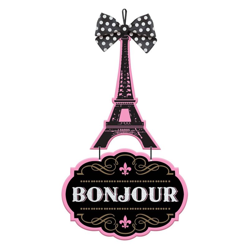A Day in Paris Bonjour Sign
