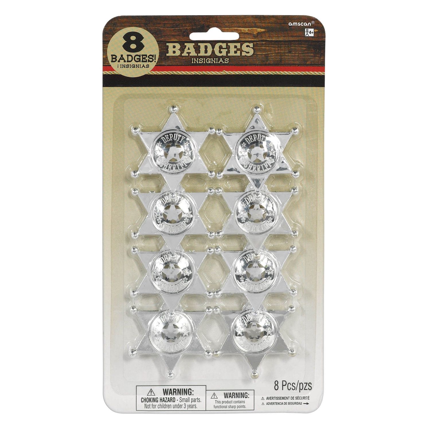 Silver Sheriff Badges 8ct