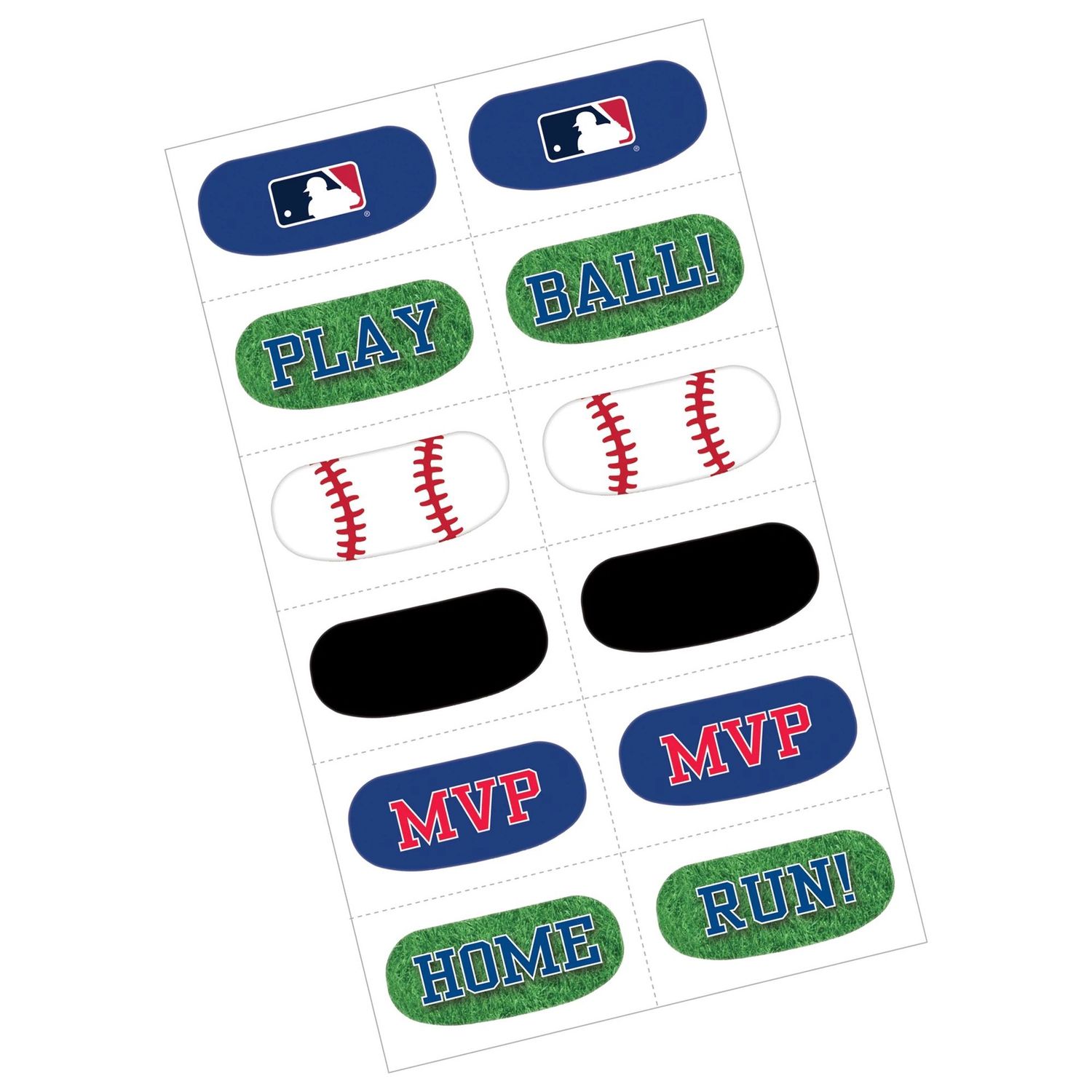 MLB Baseball Eye Black Tattoos 1 Sheet