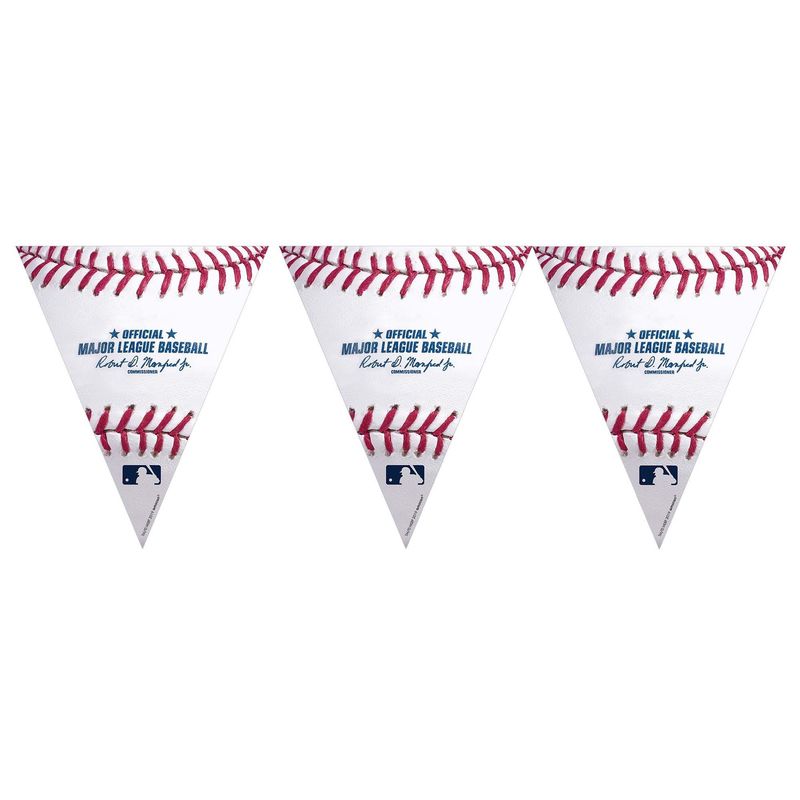 MLB Baseball Pennant Banner 12ft x 10 1/2in Plastic Decoration