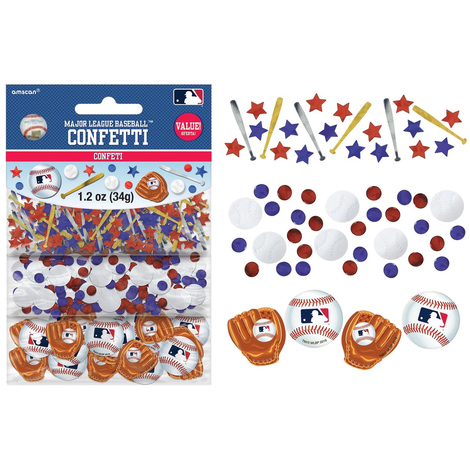 MLB Baseball Confetti 1.2oz