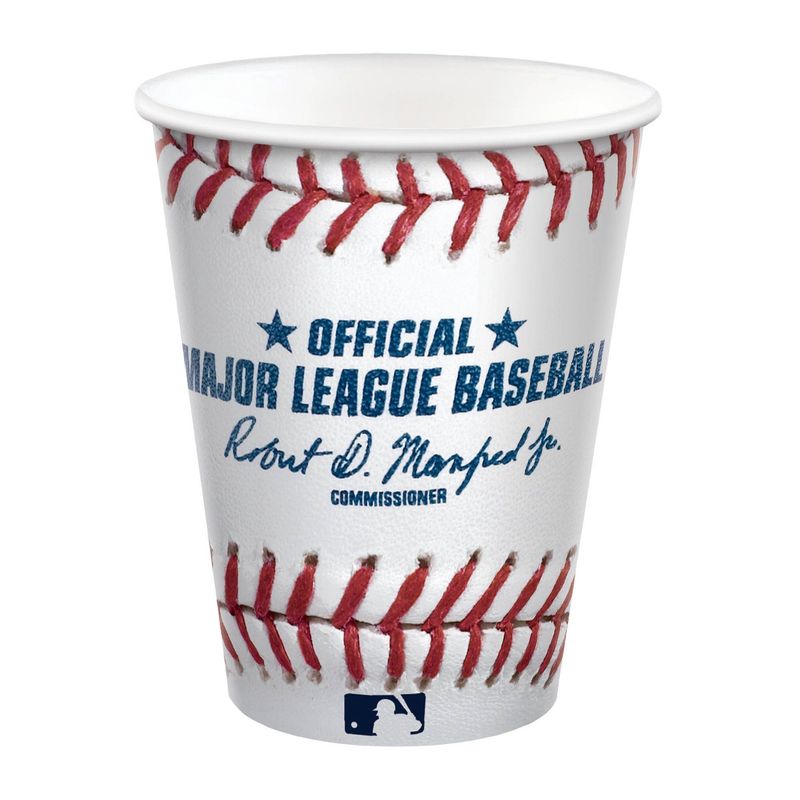MLB Baseball Paper Cups, 9oz, 8ct
