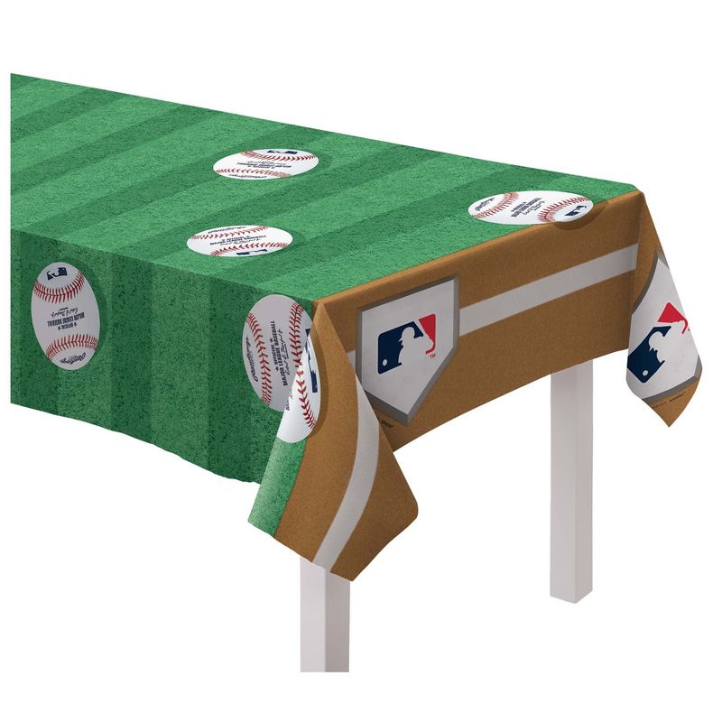 MLB Baseball Plastic Table Cover 54in x 102in