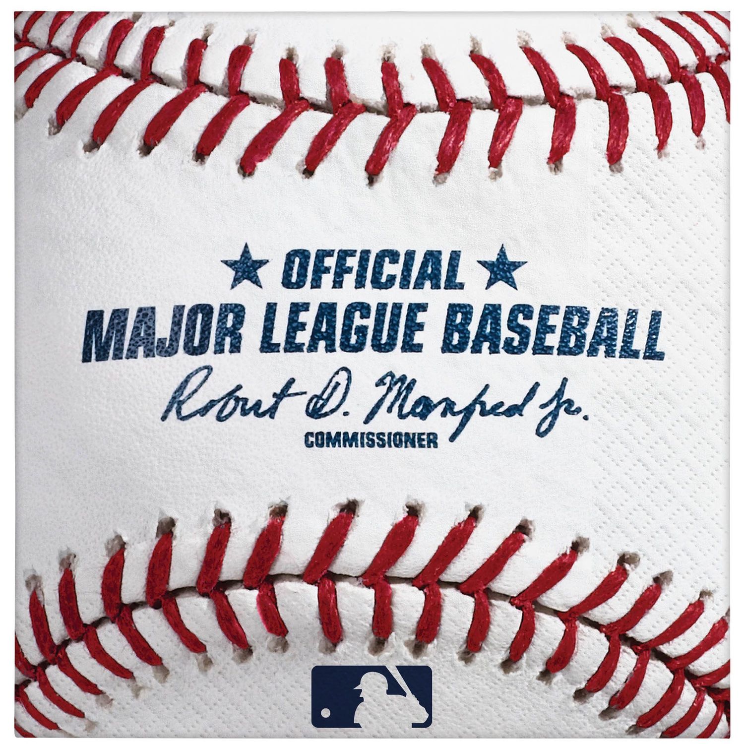 MLB Baseball Lunch Napkins, 16ct 6 1/2in x 6 1/2in Paper Napkins