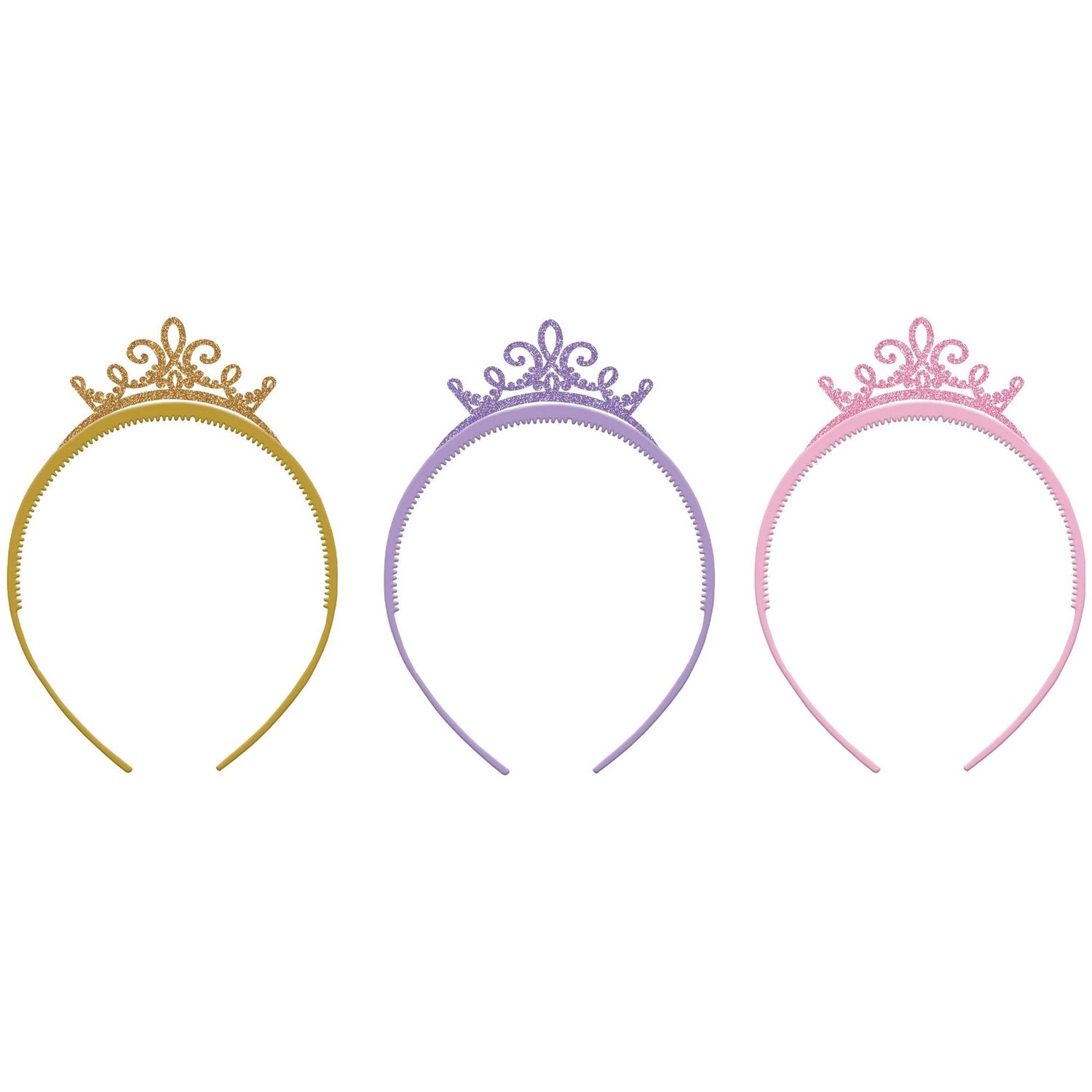 Disney Princess Plastic Tiaras, 6pc