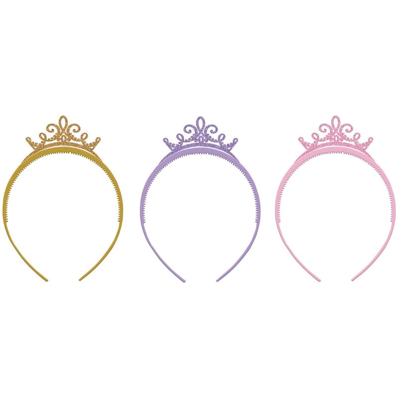 Disney Princess Plastic Tiaras, 6pc