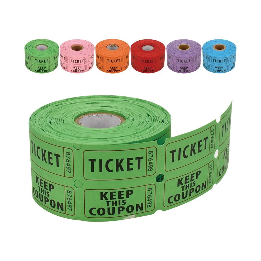 500ct raffle tickets per Roll