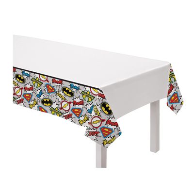 Justice League Heroes Unite Plastic Table Cover 54 x 96