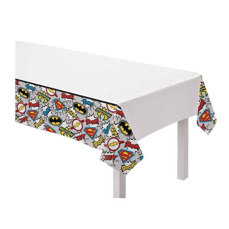 Justice League Heroes Unite Plastic Table Cover 54 x 96