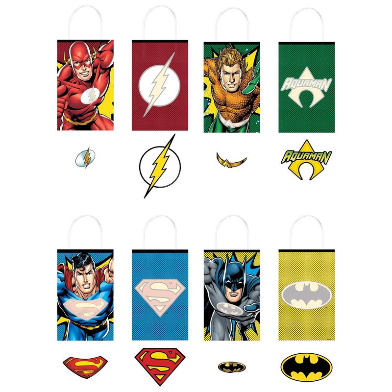 Justice League Heroes Unite Create Your Own Favor Bag Kit 8ct