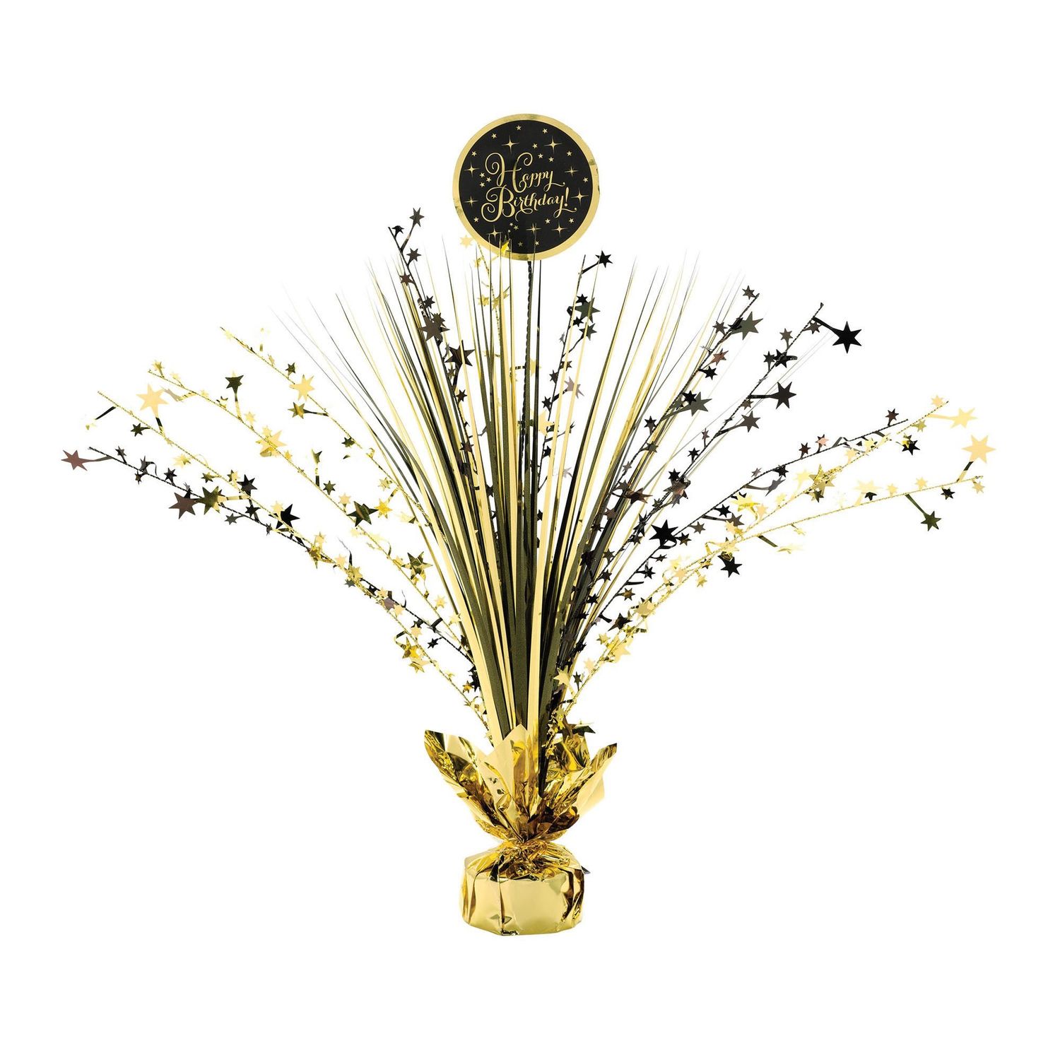 Gold Birthday Spray Centerpiece 18&quot;