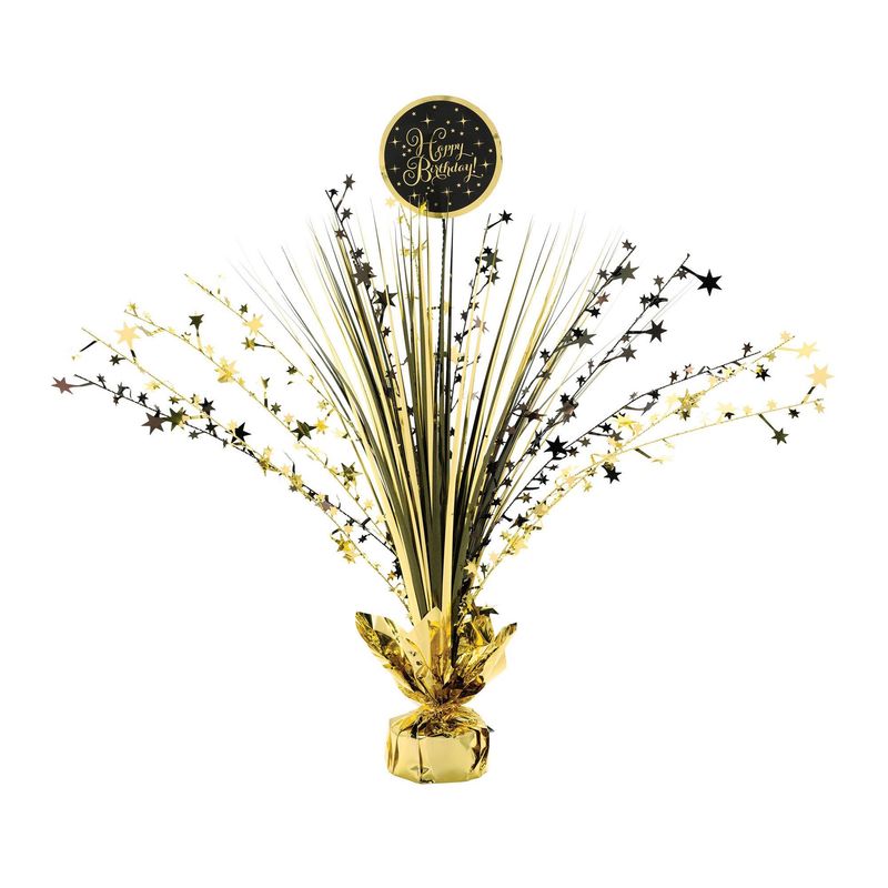 Gold Birthday Spray Centerpiece 18&quot;