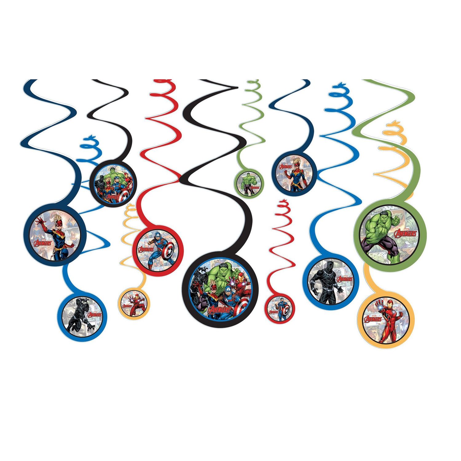Marvel Powers Unite Swirl Decorations 12ct