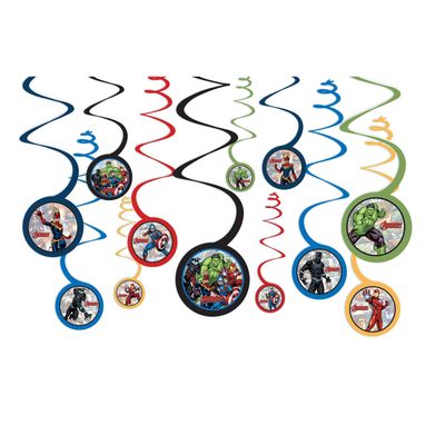 Marvel Powers Unite Swirl Decorations 12ct