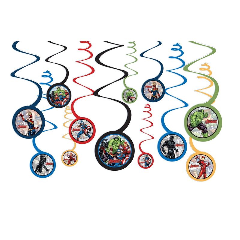 Marvel Powers Unite Swirl Decorations 12ct