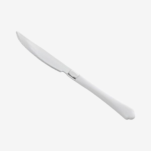 Visions 6 1/2&quot; Heavy Weight Plastic knife with  Handle 20pc/pack, Color: White