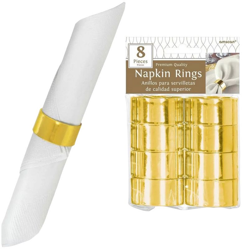 Napkin rings 8ct Plastic