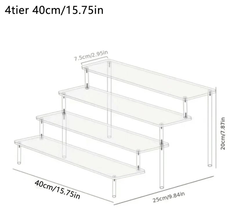4 tier acrylic dessert cup Display stand clear
