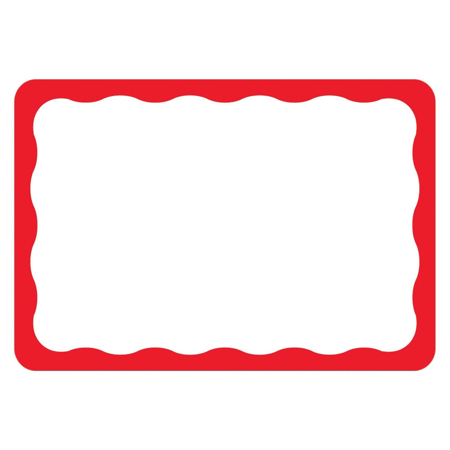 Red Border Name Tags 100ct