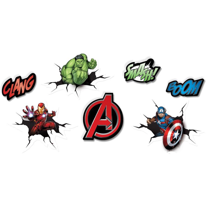 Marvel Powers Unite 3D Effect Avengers Cutouts, 7ct