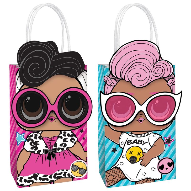 L.O.L. Surprise! Together 4-Eva Create Your Own Kraft Favor Bag Kit, 5.2in x 8.4in, 8ct