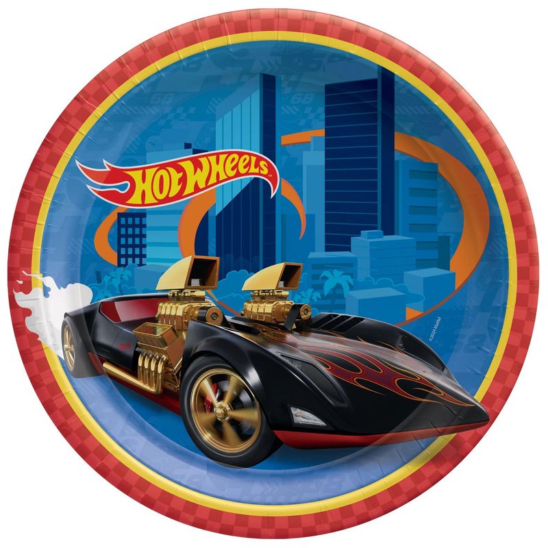 Hot Wheels Dessert Plates, 7in, 8ct
