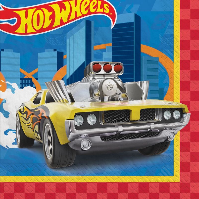 Hot Wheels Lunch Napkins, 6.5in, 16ct