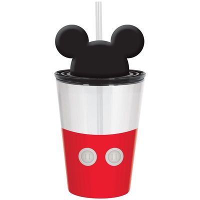 Mickey Mouse Forever Plastic Party Cup with Straw &amp; Lid, 12oz