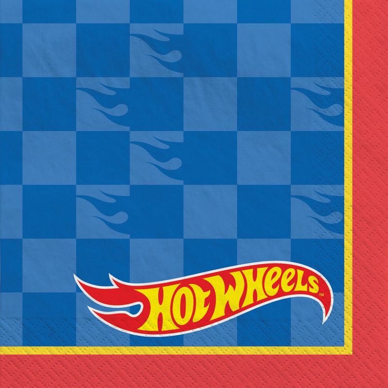 Hot Wheels Beverage Napkins, 5in, 16ct