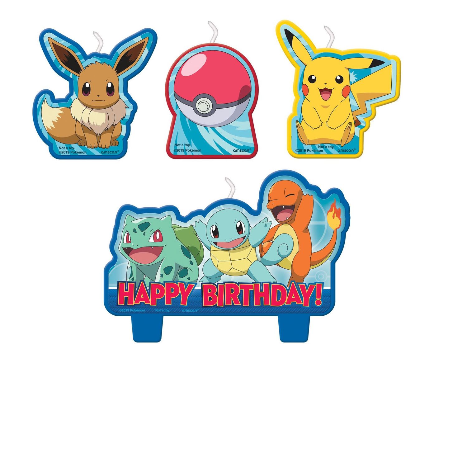 Classic Pokémon Birthday Candles, 4ct