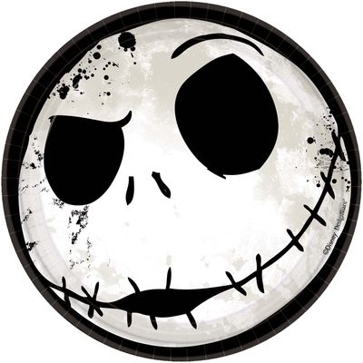 Disney Tim Burton's Nightmare Before Christmas Round paper  Plates, 7"