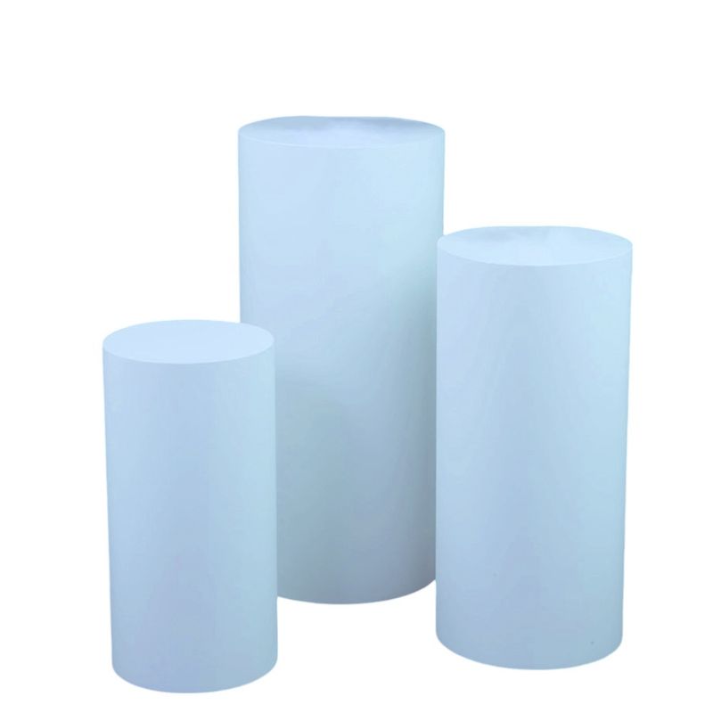 SPANDEX CYLINDER STAND COVERS, S/3, 24&quot;H,x12&quot;D,30&quot;Hx14&quot;D,36&quot;