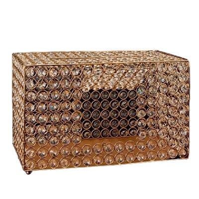 Crystal Money Box 13¼&quot;, Color: GOLD