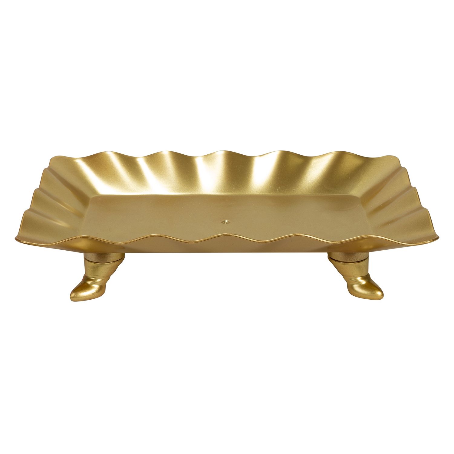Plastic Scalloped Treat Stand, Color: GOLD