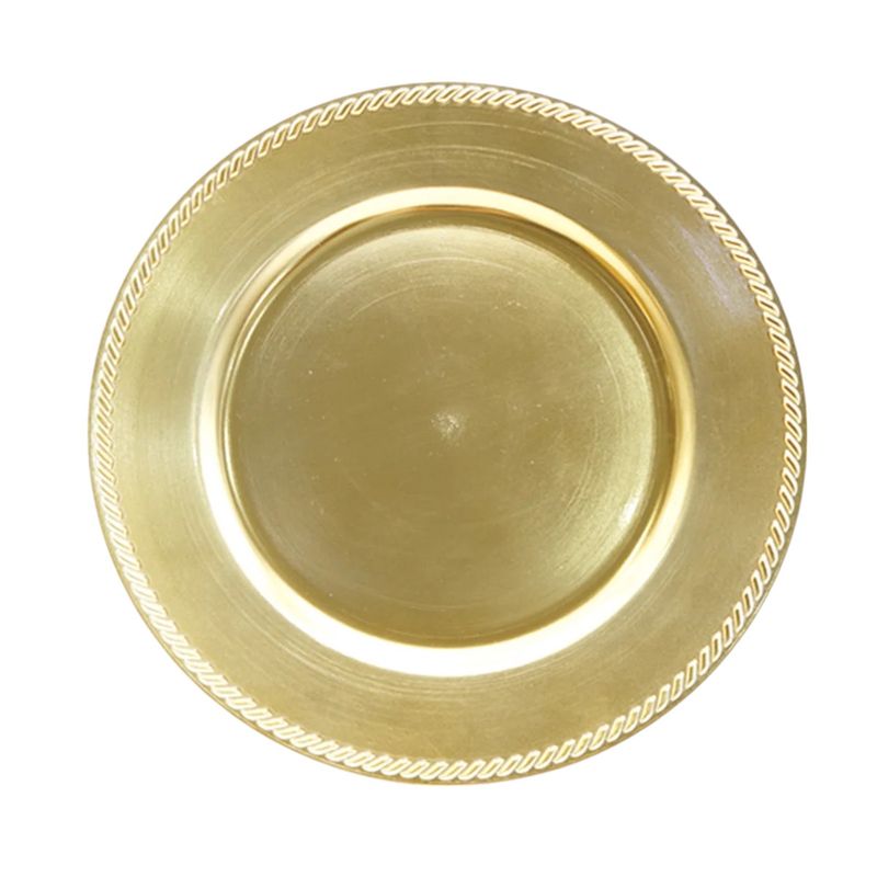 Charger plate plastic 13&quot; with  design trim