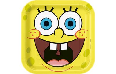 SpongeBob SquarePants Square 9&quot; Dinner Paper Plates  8ct