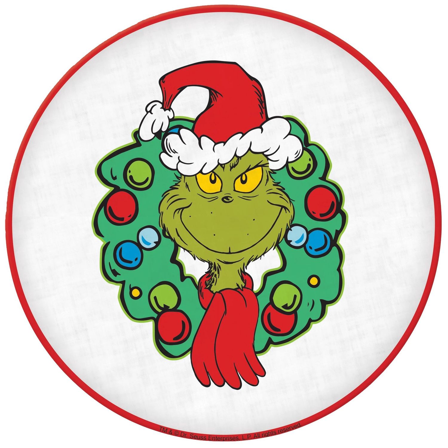 Traditional Grinch Round Platter 14" DIA Traditional Grinch Round Platter 14" DIA