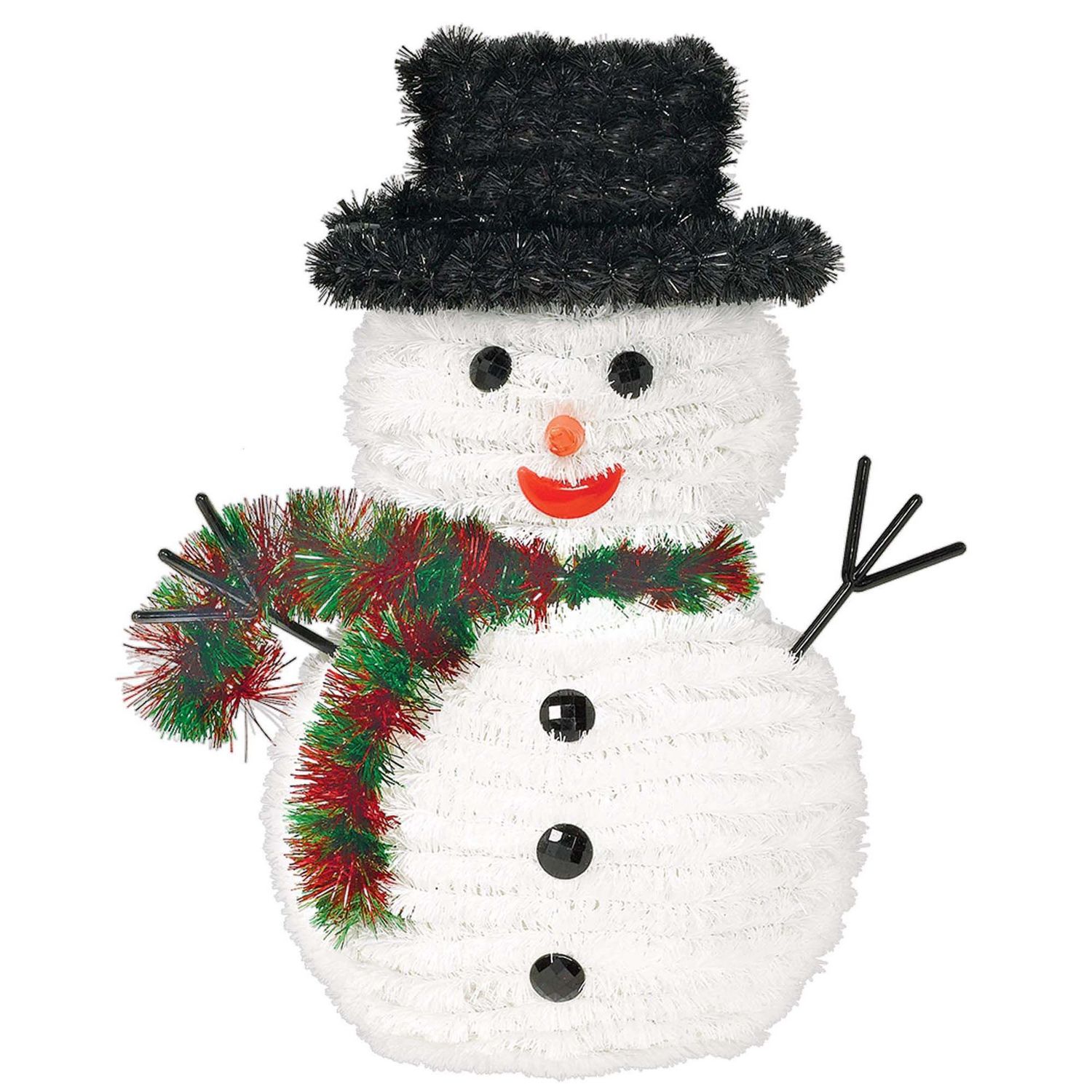 Tinsel Deluxe 3-D Snowman Decoration