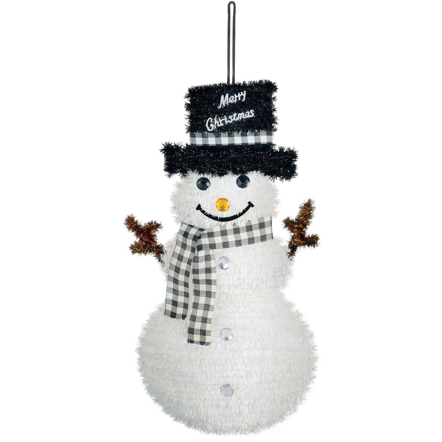 Hanging Tinsel Snowman Hanging Tinsel Snowman