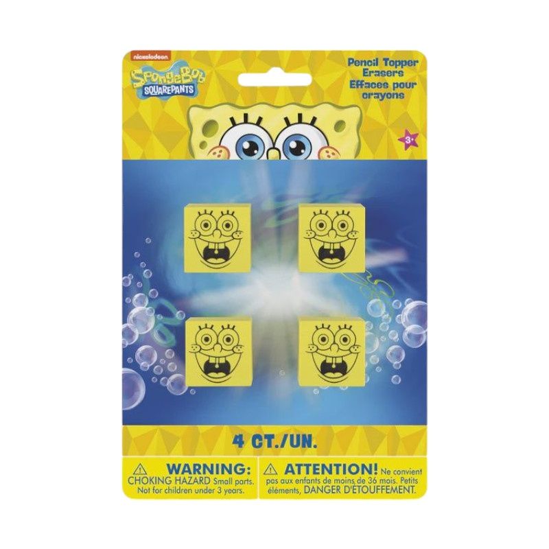 Spongebob Pencil Toppers 4ct
