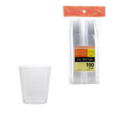Clear Deluxe Plastic 2oz Shot Cups 100ct