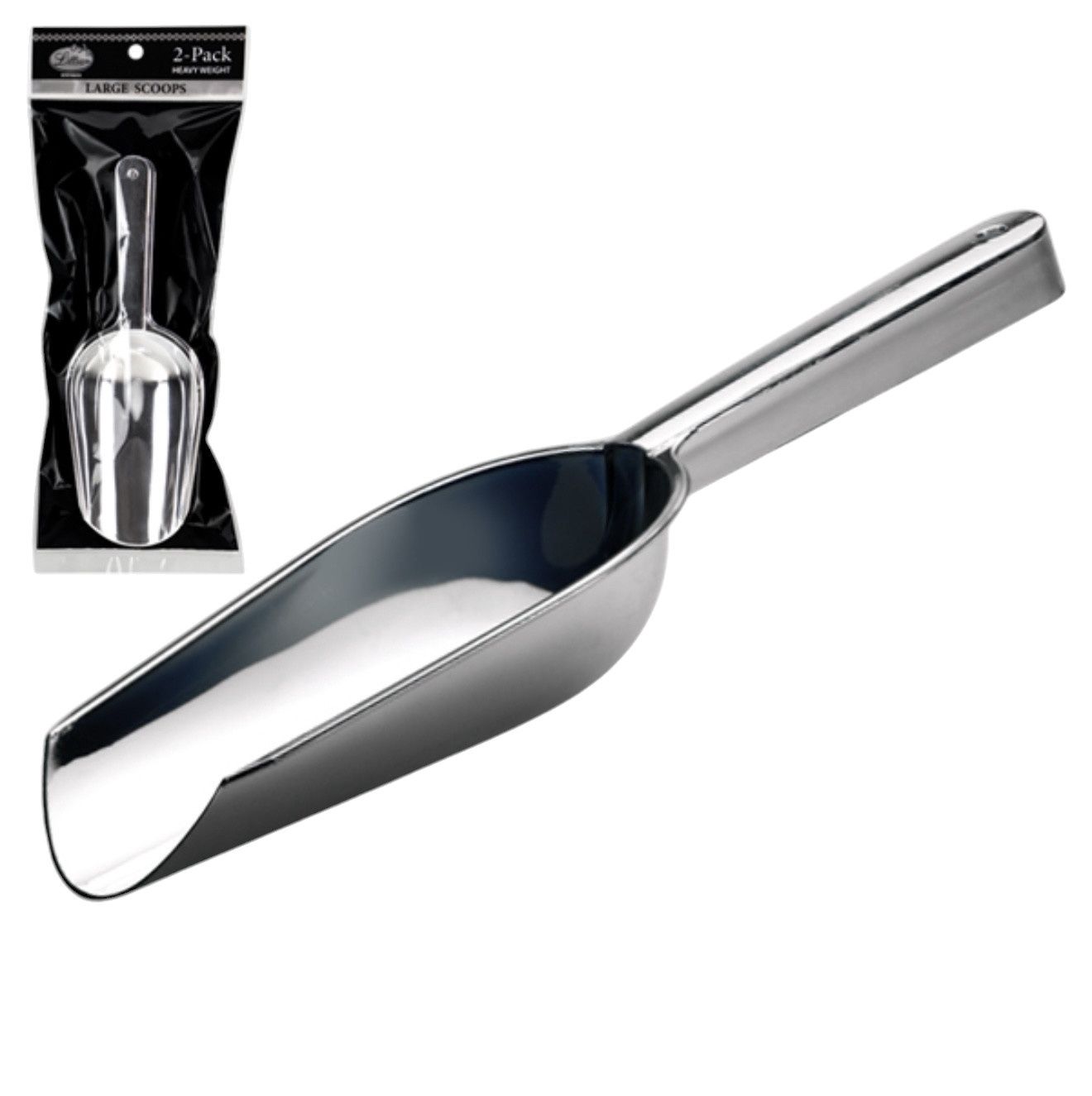 Large Scoop - 2ct polished silver