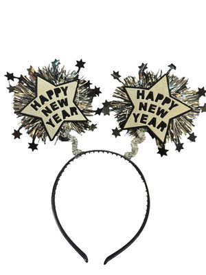 Happy New Year Silver Headband Bopper!