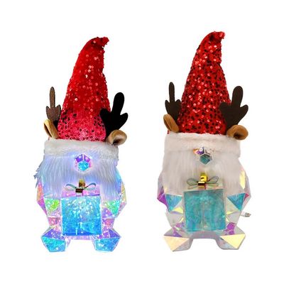 LED Plastic acrylic santa  19*21*37cm